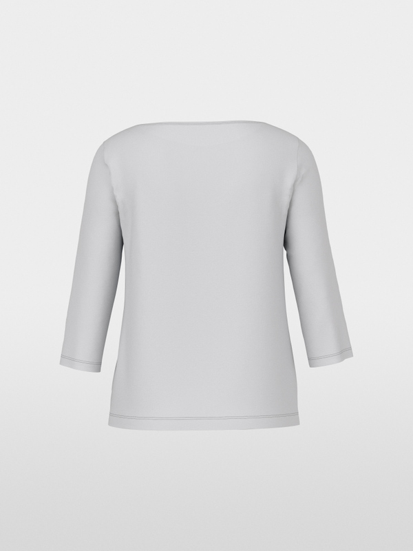 T-shirt with boat neck