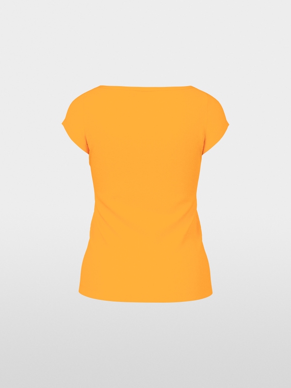 Stretch cotton shirt with cut-out