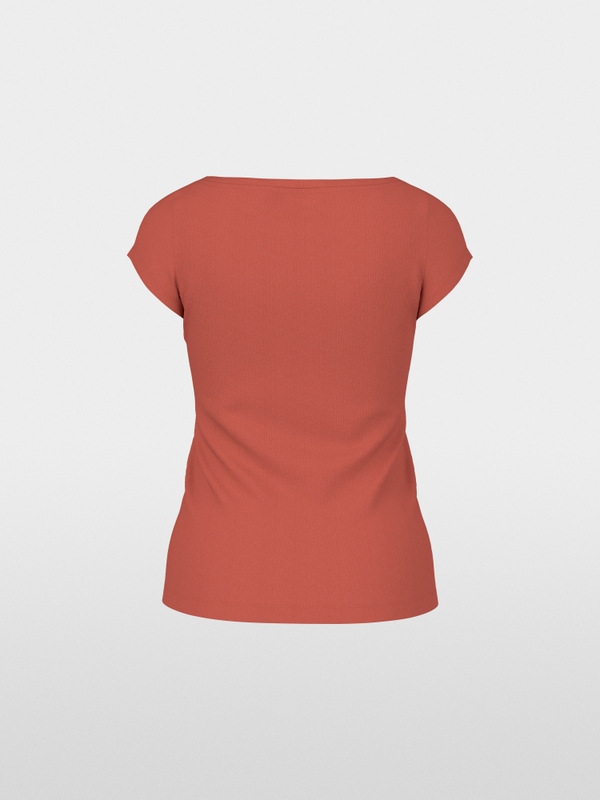 Stretch cotton shirt with cut-out