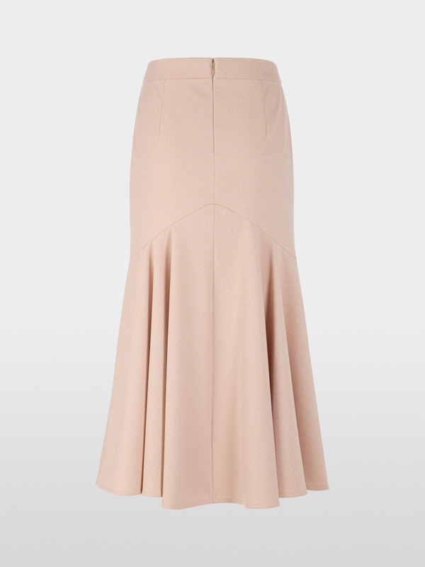 Midi skirt with voluminous hem