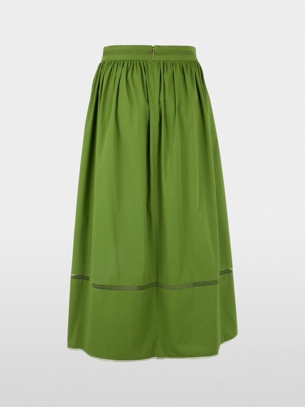 Flared maxi skirt with lace