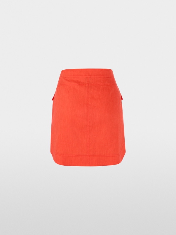 Linen-viscose blend mini skirt