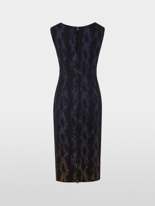 Sheath dress with snake print