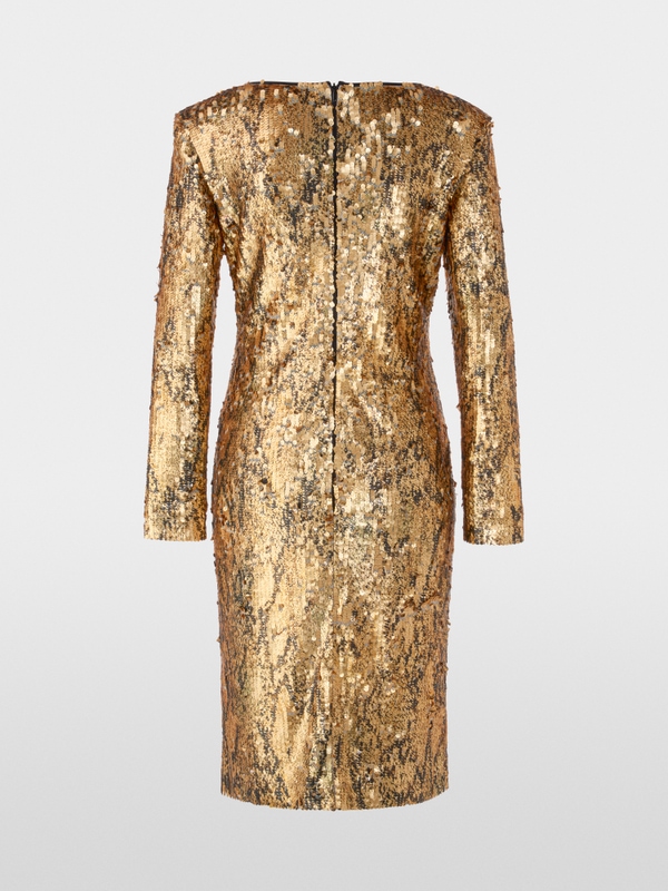 Gouden paillettenjurk