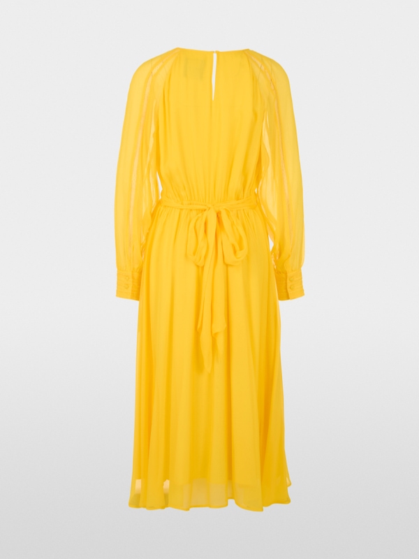 Crinkled viscose midi dress