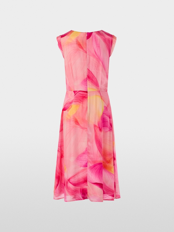 Robe midi en viscose avec arums