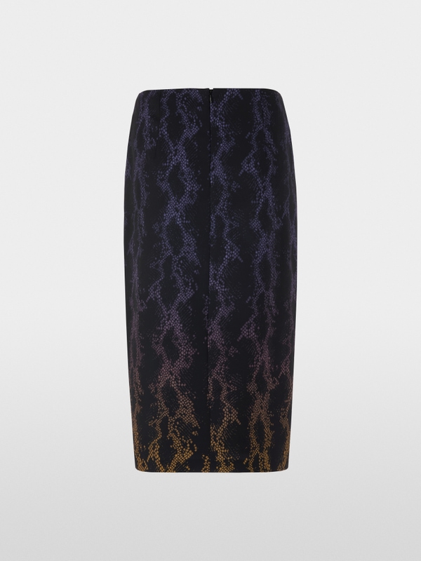 Pencil skirt with snake print