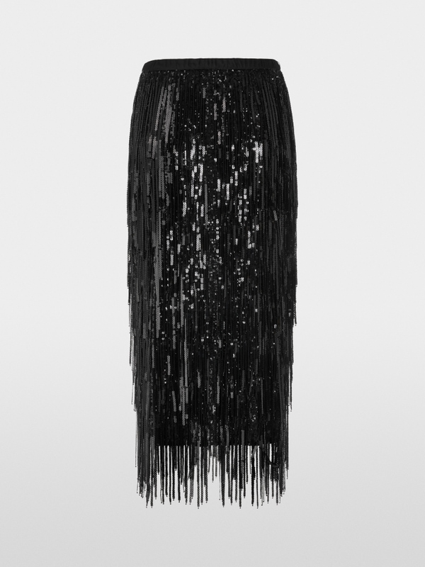 Rok met paillettenfranjes