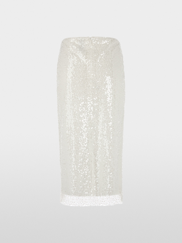Jupe midi brodée de paillettes