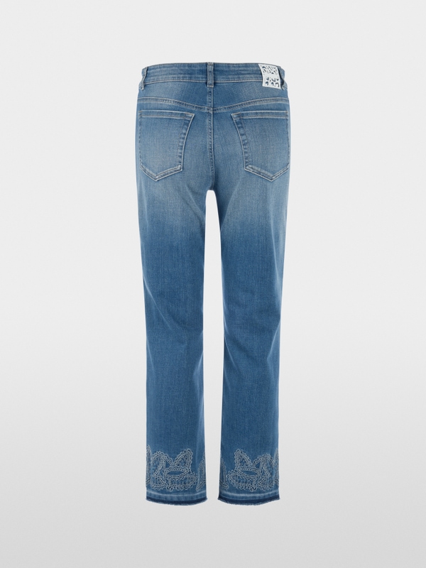 FORLI jeans with paisley embroidery