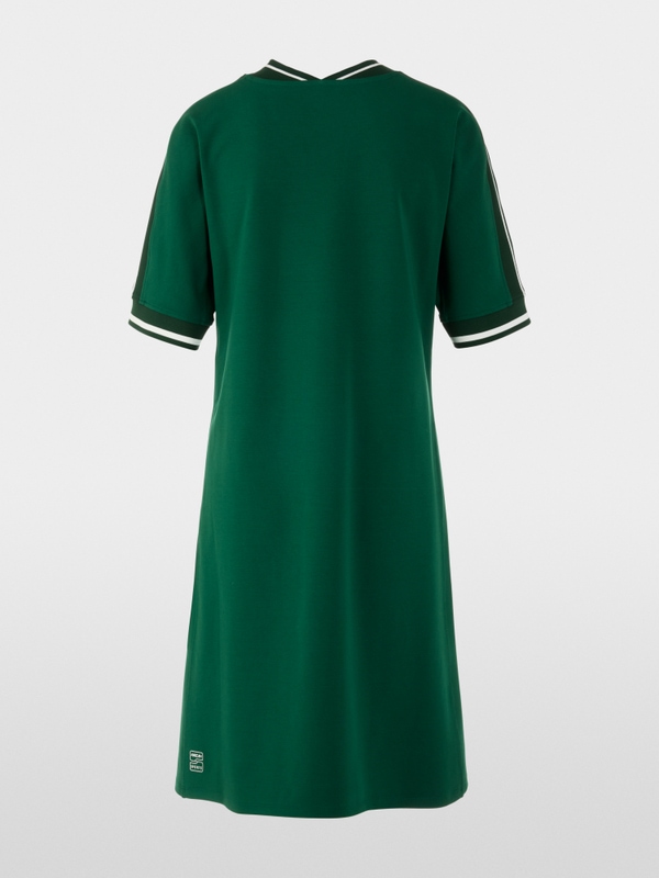 Sporty dress with striped details