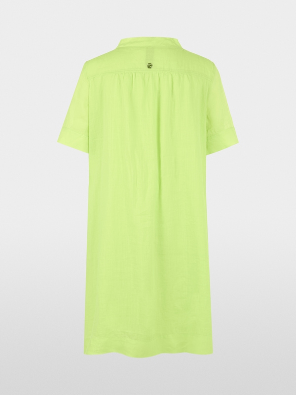 Robe à manches courtes en ramie avec franges