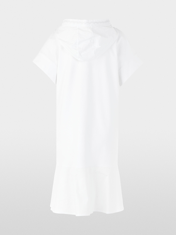 Shirt dress with hood