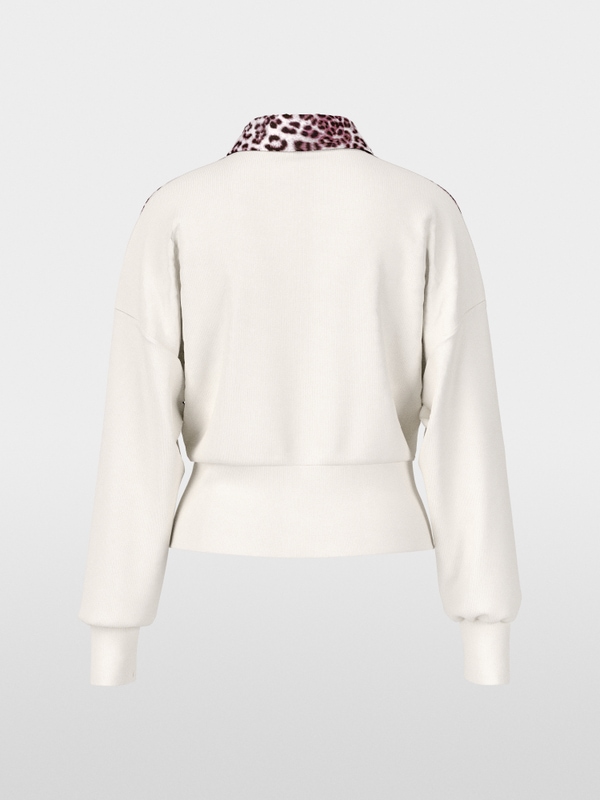 Cardigan with leopard details