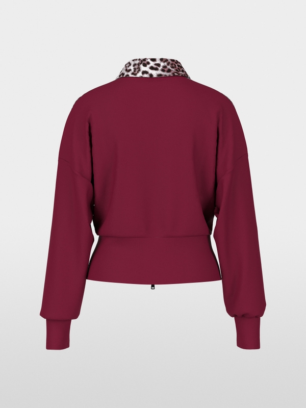 Cardigan with leopard details
