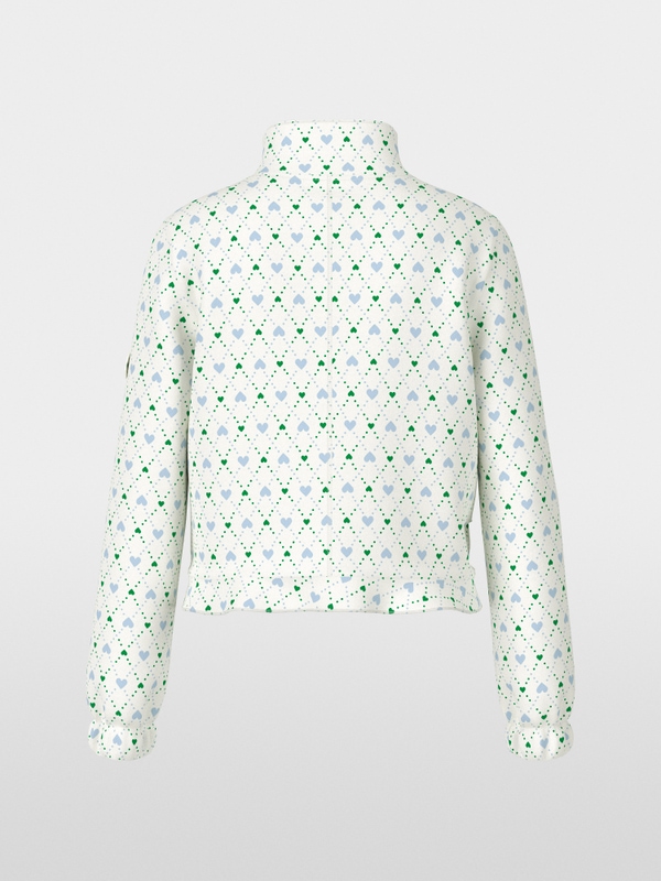 Scuba jersey print blouson