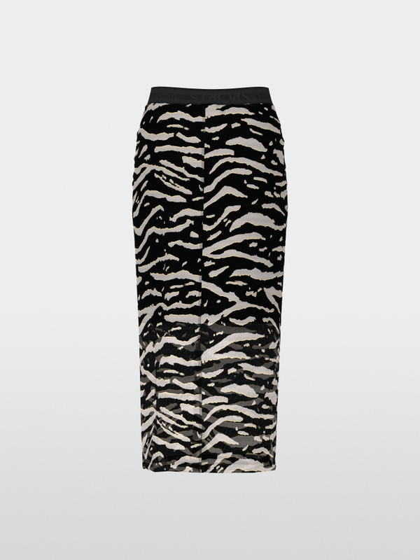 Jupe en maille avec imprimé animalier