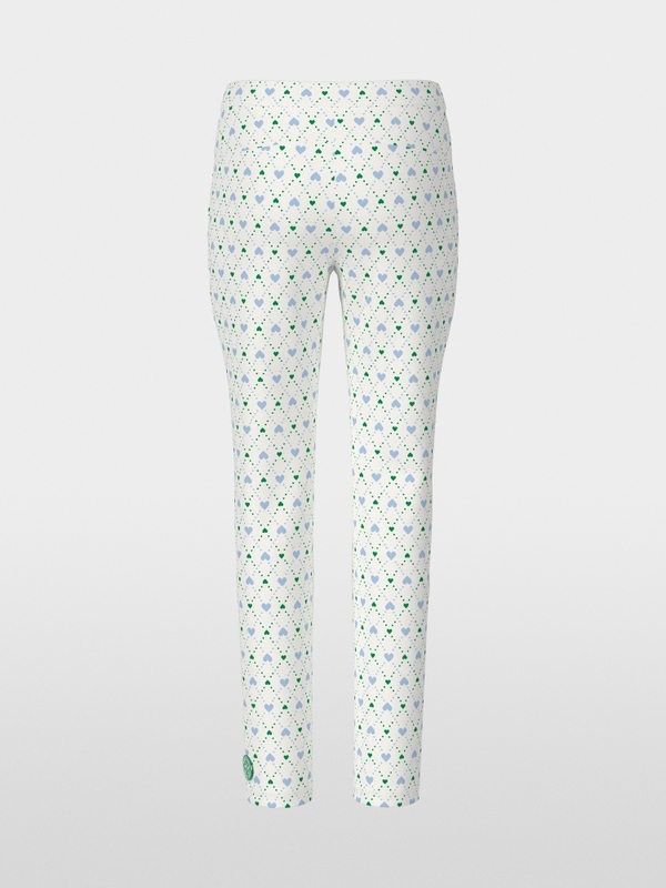 SOFIA heart print scuba jersey trousers