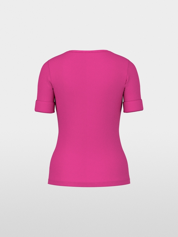 T-shirt en coton stretch à manches courtes