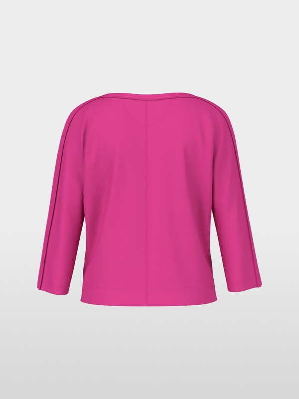 T-shirt en coton stretch à manches 3/4