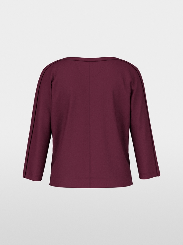 T-shirt en coton stretch à manches 3/4