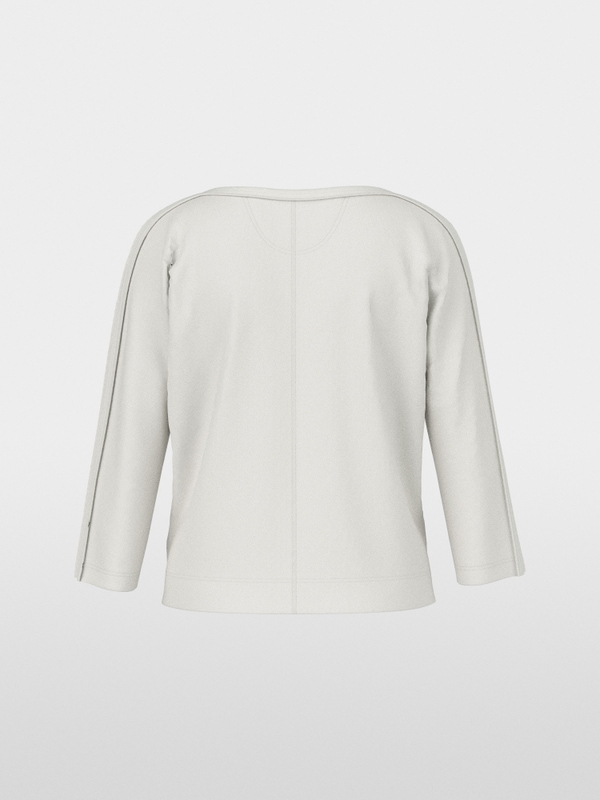 T-shirt en coton stretch à manches 3/4