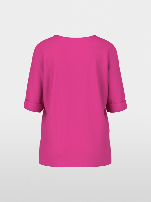 Materials mix blouse-style shirt