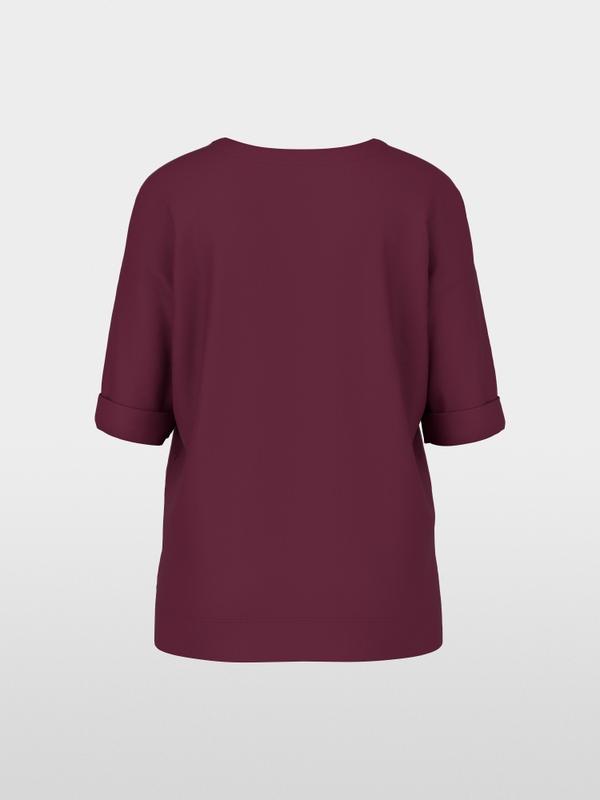 Materials mix blouse-style shirt