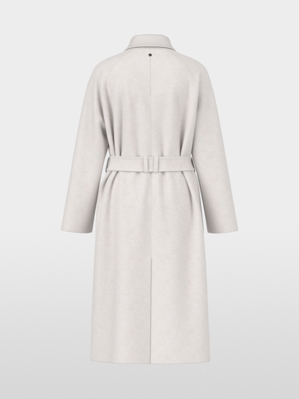 Short coat with leather details