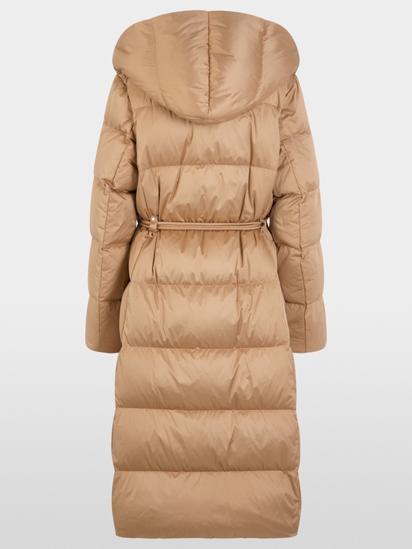 Long down coat with hood