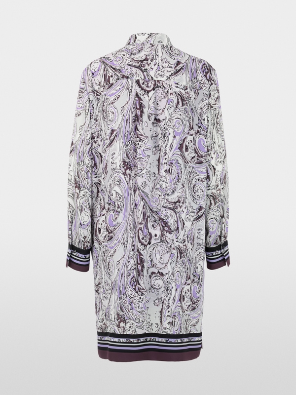 Robe mi-longue à imprimé graphique