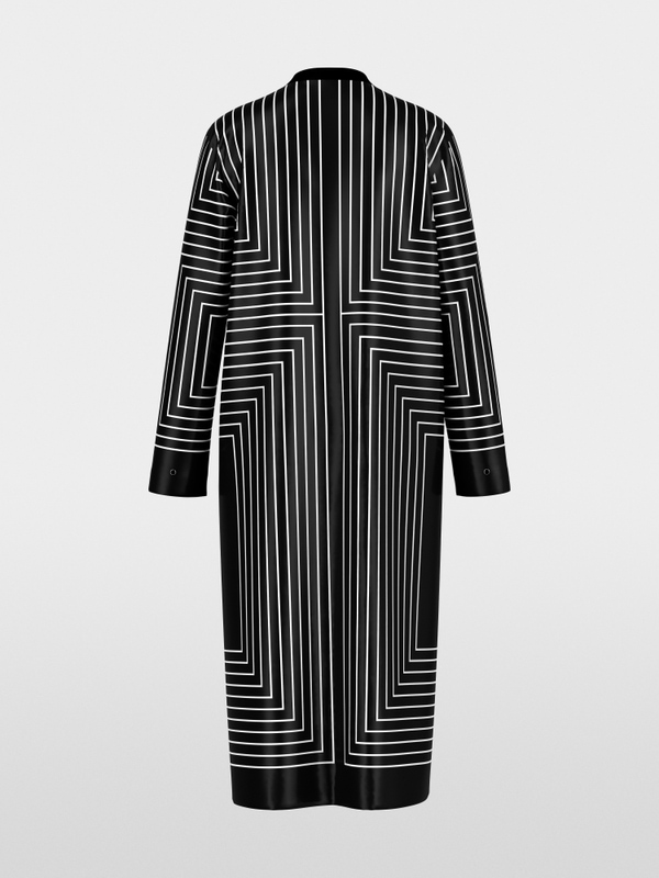 Midi dress with graphic pattern