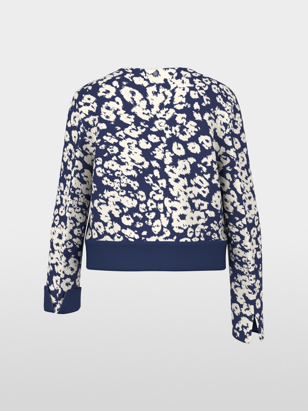 Veste courte à imprimé intégral