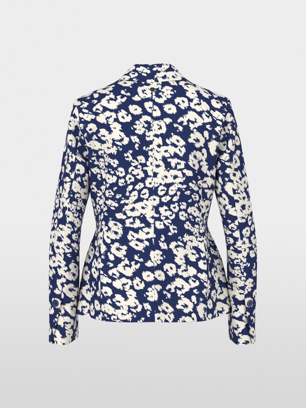 Fitted blazer with print