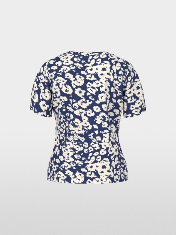 Ribbed leopard print T-shirt