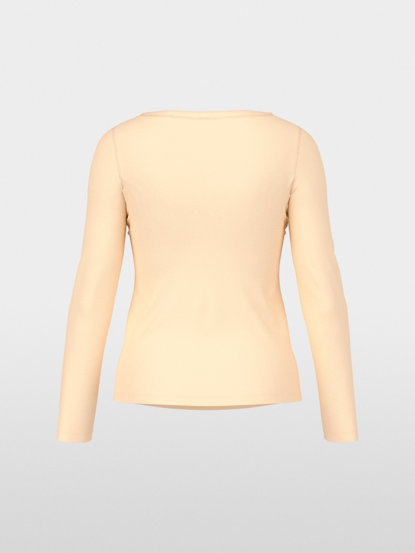 Shirt with silk crew neck