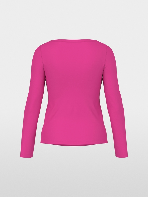 Shirt with silk neck trim