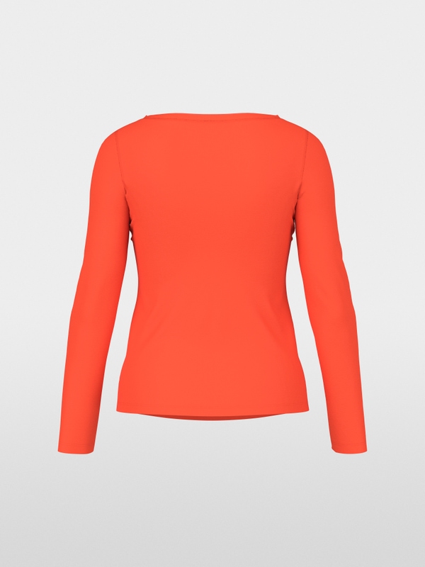 Shirt with silk neck trim