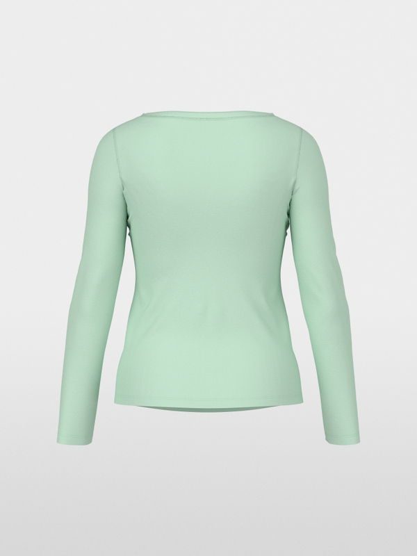 Shirt with silk neck trim