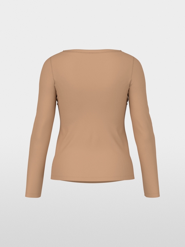 Shirt with silk neck trim