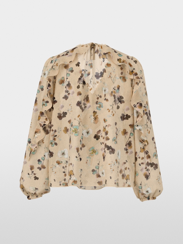 Floral blouse with flounces