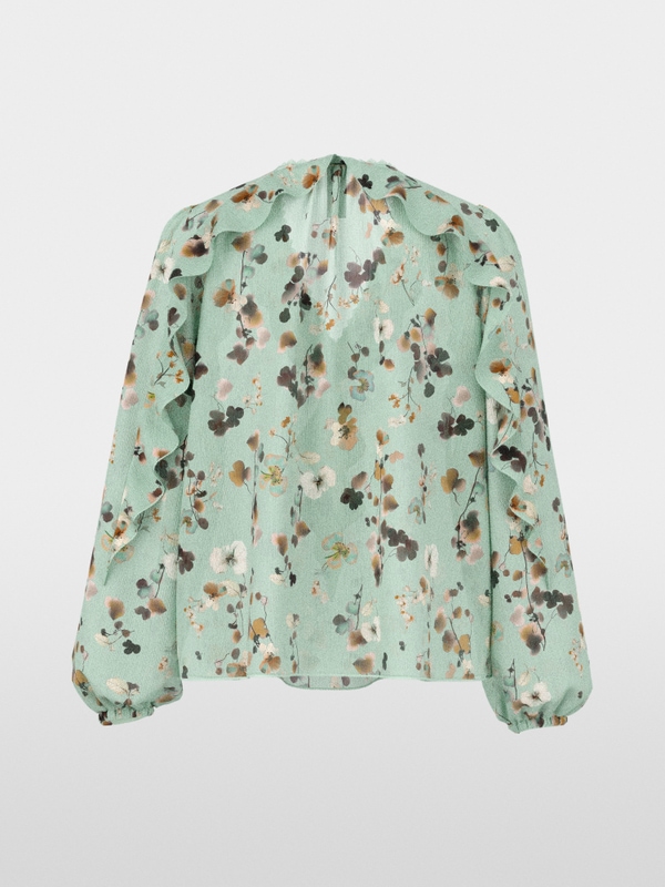 Blouse à fleurs avec volants