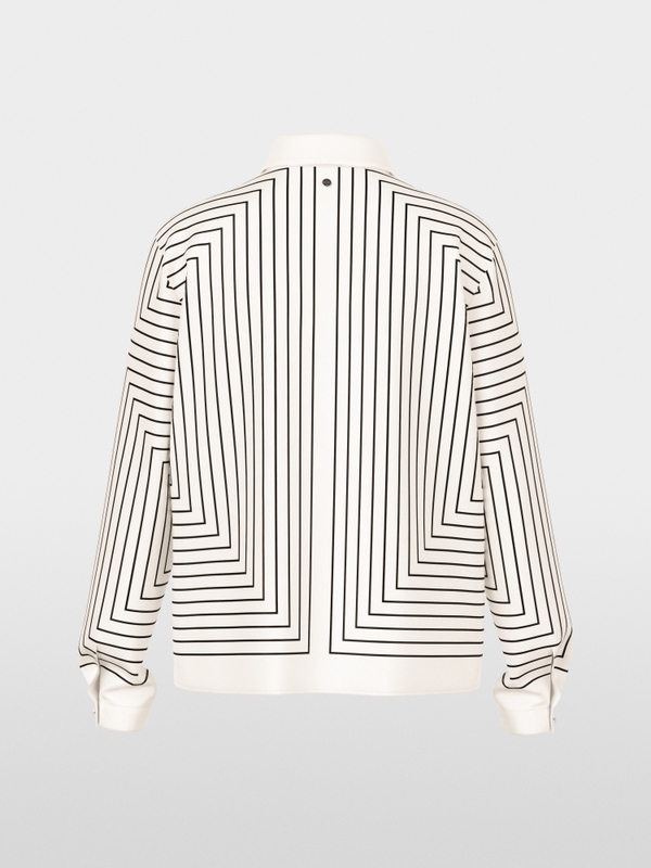 Geometric blouse in a silk blend
