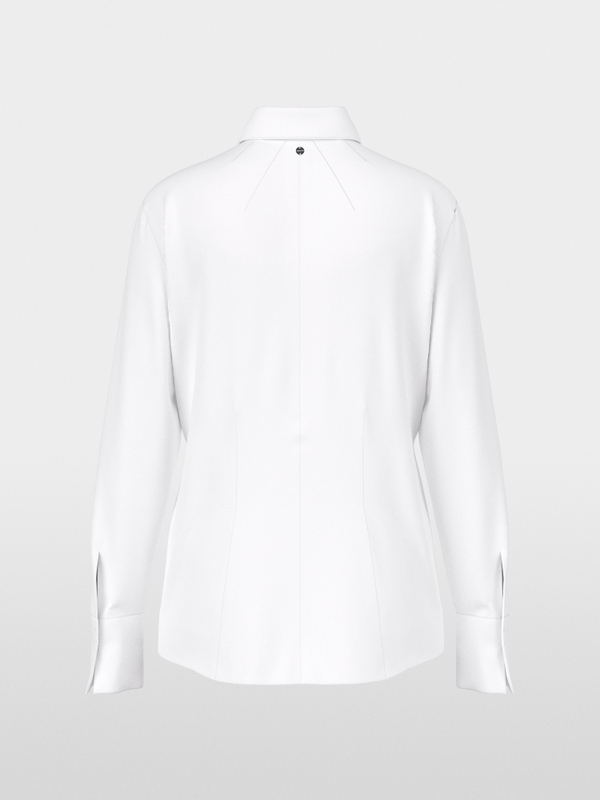 Stretch cotton blouse with seam details