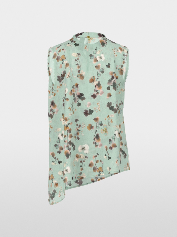 Asymmetrical top with floral print