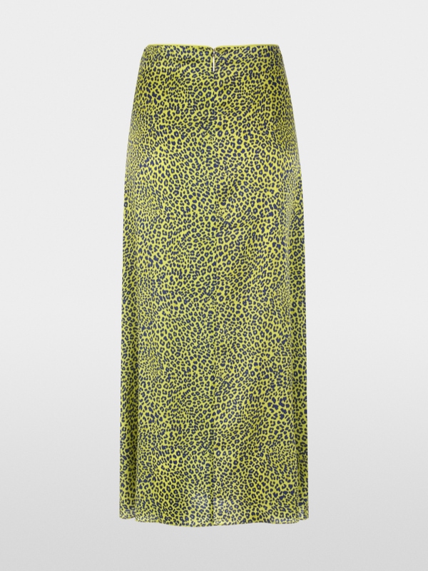 Midi skirt with leopard print