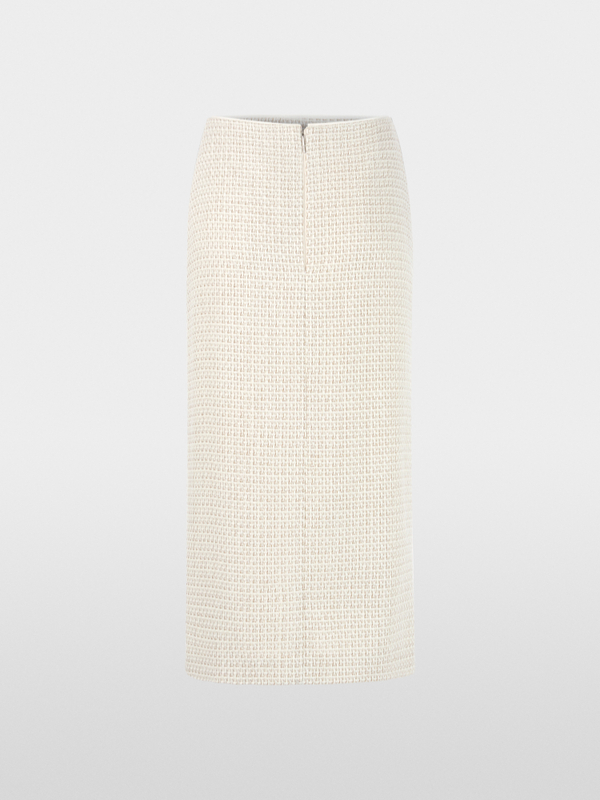Midi skirt with bouclé effect