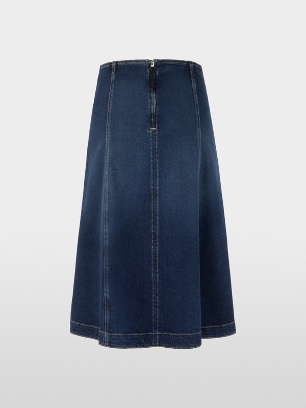 Denim skirt with pleated details
