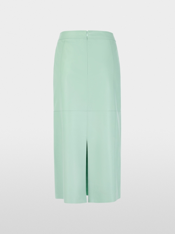 Fine nappa leather maxi skirt