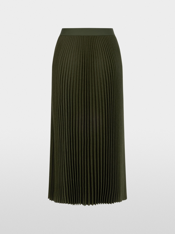 Boiled wool midi skirt